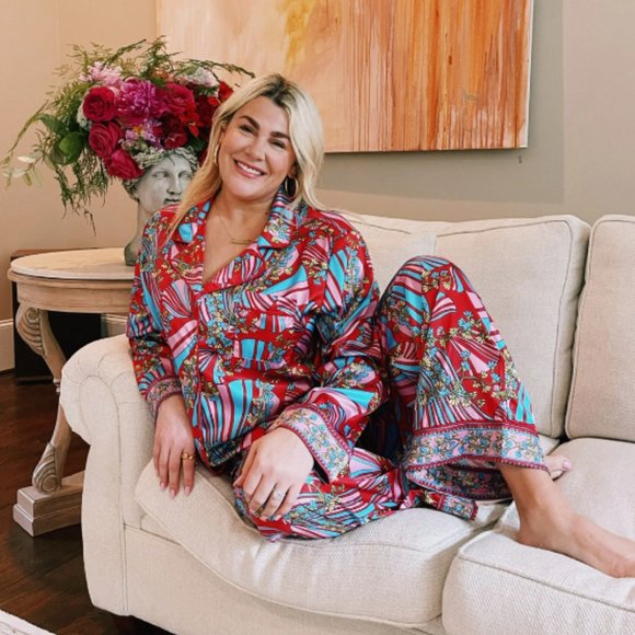 Show Me Your Mumu SMYMM Classic PJ Set Positano Paisley Satin xxl - Picture 2 of 5